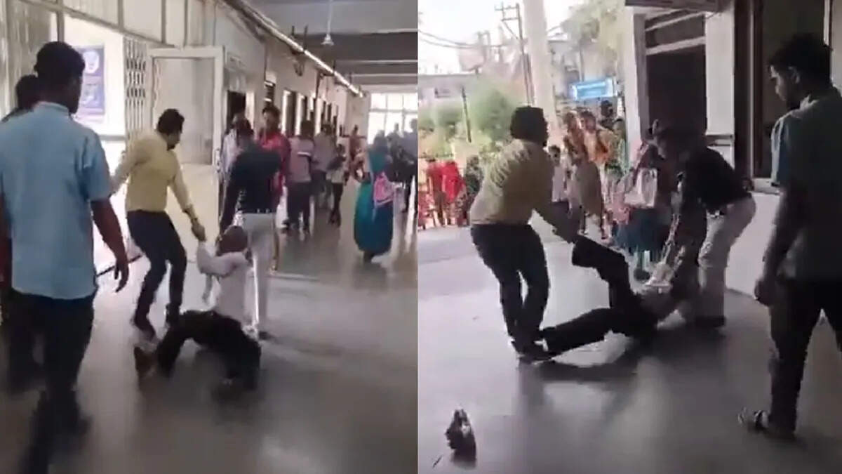 70 -year -old elderly were dragged, beaten in a government hospital in Chhatarpur