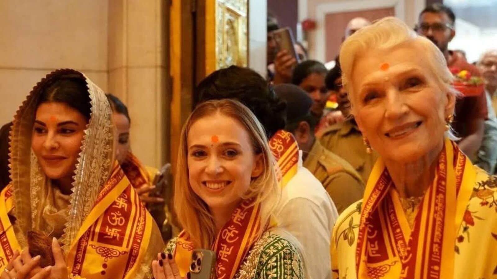 Jacqueline Fernandez visits the Siddhivinayak Temple with Elon Musk’s mother Maye at Easter, calls her ‘friend’ | Mint
