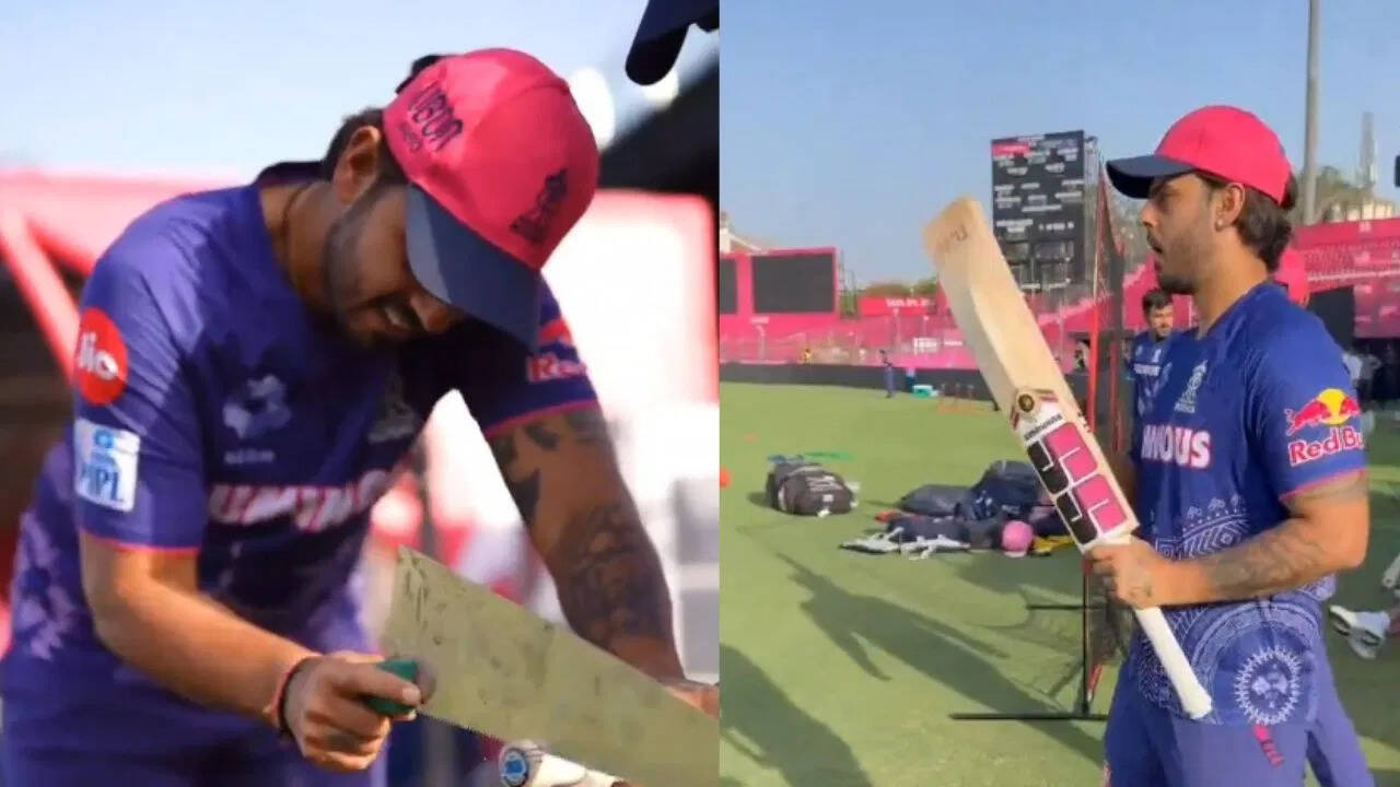 IPL 2025: Nitish Rana cut his own bat, why player did it watch video