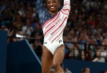 Simone Biles Profit Gold in USA Flag Leotard at Paris Olympics 2024 – ryan
