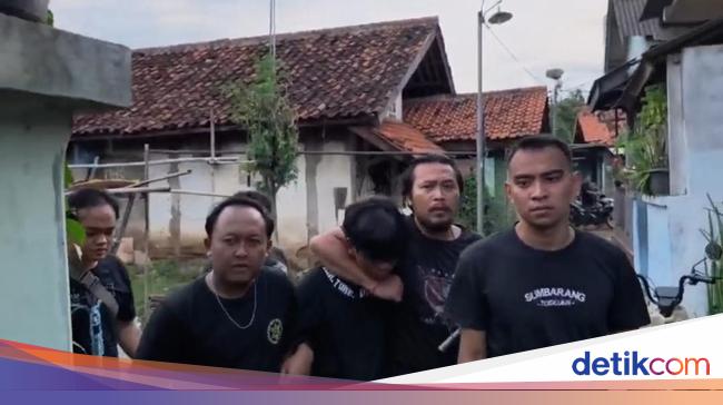 The seconds of the arrest of male murderers in bags in Tangerang