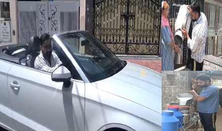 Faridabad: A young man sells milk from Audi worth 50 lakhs, said: This is my passion