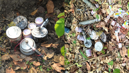Great success in NAXAL search operation in Dhamtari, Chhattisgarh, a stock of explosives repaired