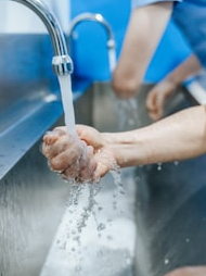 Is hot water needed to wash hands?