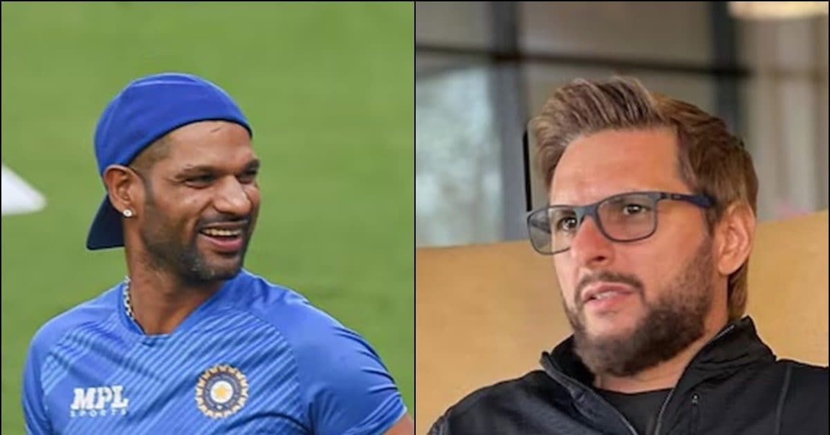 And how much will you fall … Shikhar Dhawan showed Pakistani Shahid Afridi