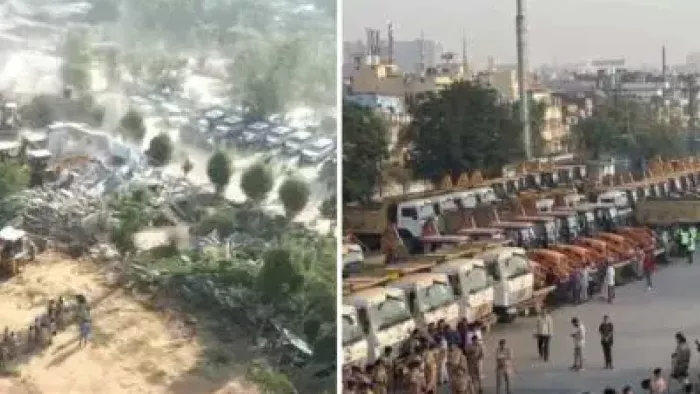 Great action against illegal Bangladeshi’s in Ahmedabad, bulldozer on the settlement near Chandola; 800 people arrested -Gujarat AMC has demolished illegal Bangladesh overlook near Chandola -Lake directed Pahalgam Attack