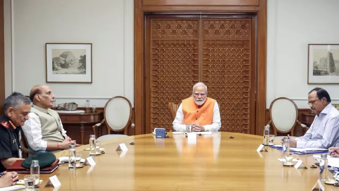 Pahalgam Terror Attack: High Level Meeting released at PM Residence, Ajit Deval and Head of the Three Army was present in the meeting -Pahalgam terror attack PM Modi has a high level with top officials with top officials