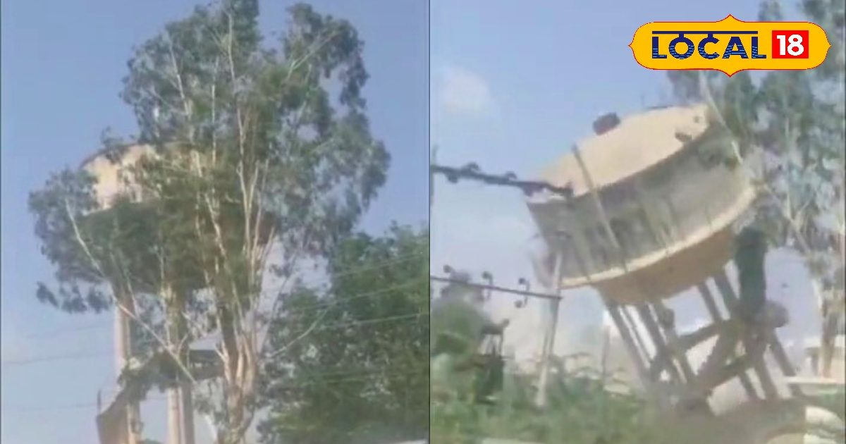 A large tank of water fell into Pali, people had a sigh of relief when the truth got to know