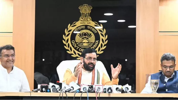 In Niti Aayog Meeting, CM Sainin Haryana Roadmap showed, Vision Document -2047 introduced -Haryana Vision 2047 1 Trillion Dollar Economics and 5 Million Posts CM Nayab Sainin Niti Aayog
