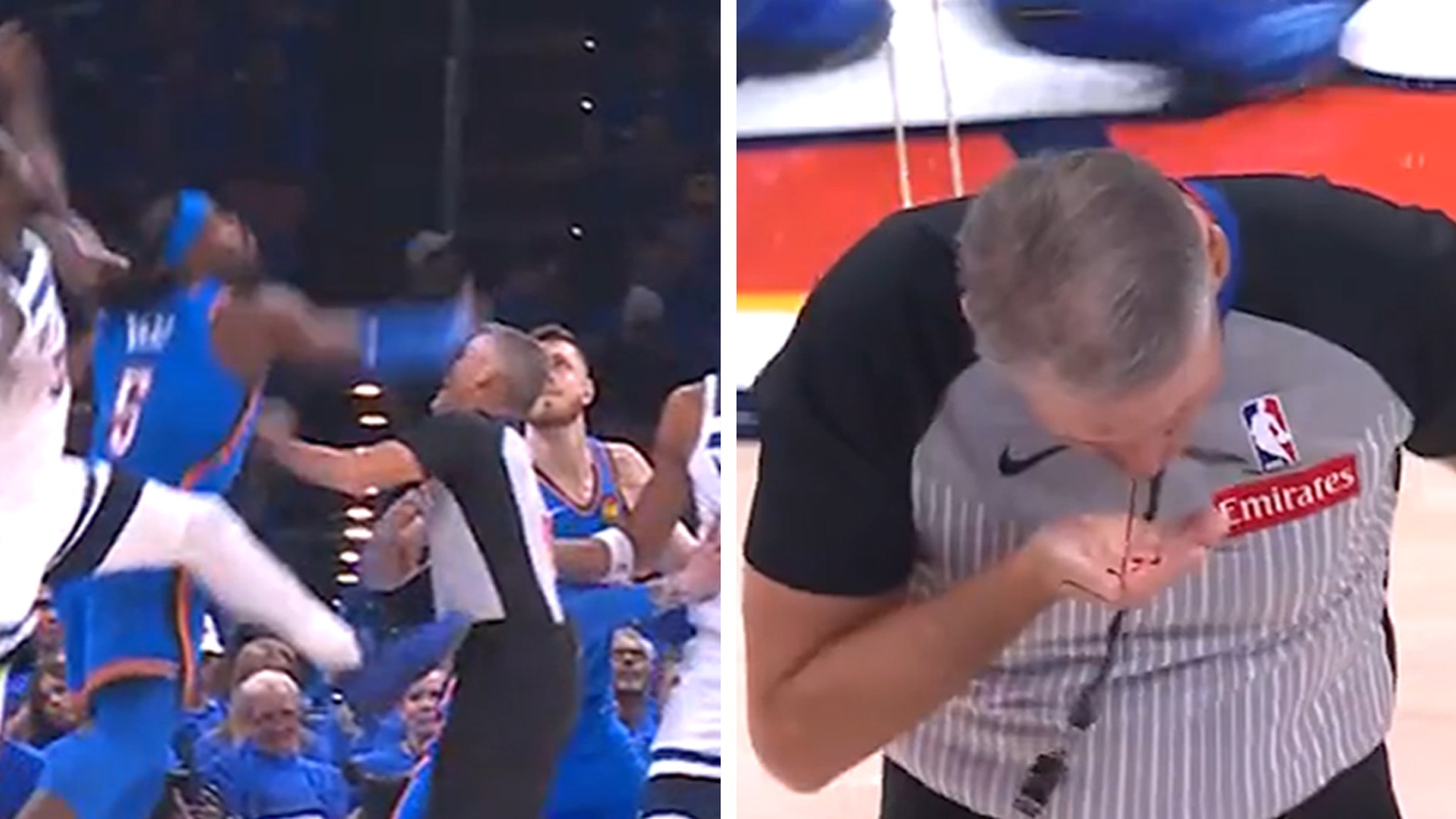 nba-ref-scott-foster-bloodied-after-taking-hit-in-western-conference-finals