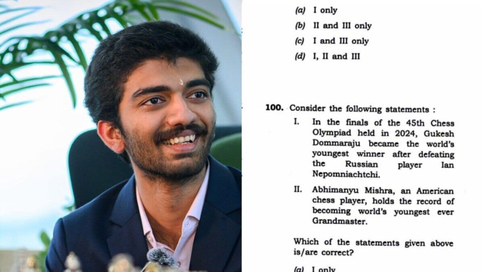 D Gukesh appears in UPSC Prelims 2025; Do you know what was the question on Chess Star during the most difficult examination of India? | Mint