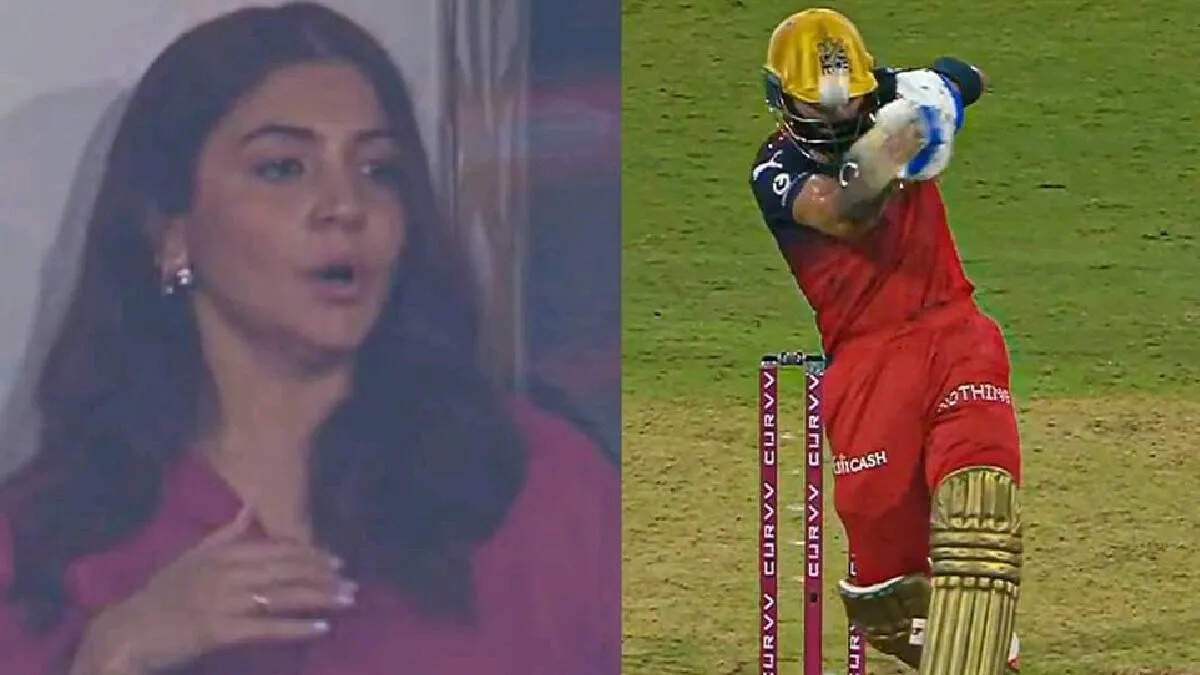 Kohli’s head is bound on Virat’s helmet, Anushka was nervous for fear, his mouth remains open