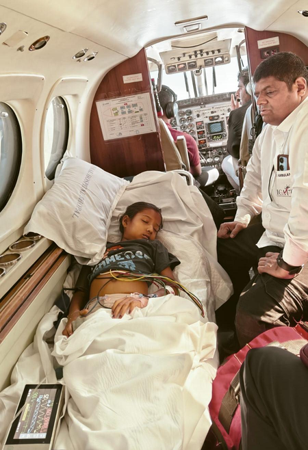 Sanjeevani became the Prime Minister of Shri Air Ambulance Service for 7 -Year -Ou girl, aviation from Bhopal and sent to Gurgaon
