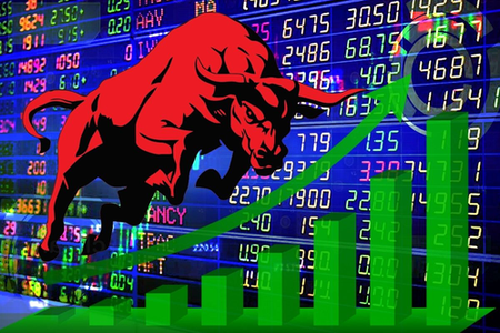 Indian stock market closed in green brand, shopping in car and IT