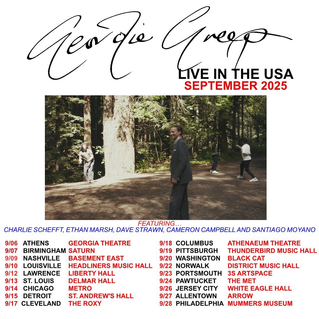 Geordie GREEP ANNOUNCES September 2025 US Tour – ryan
