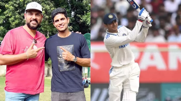 Shubman Gill, who reached Chandigarh for the first time after becoming a test captain, was seen with Yuvraj Singh at the airport – Shubman Gill reached Chandigarh for the first time after seeing the test captain at the airport with Yuvragj Singh