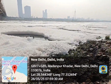 Monkey attacked BJP after becoming foam in Yamuna, ‘so much pollution has never happened in the history of Yamuna’