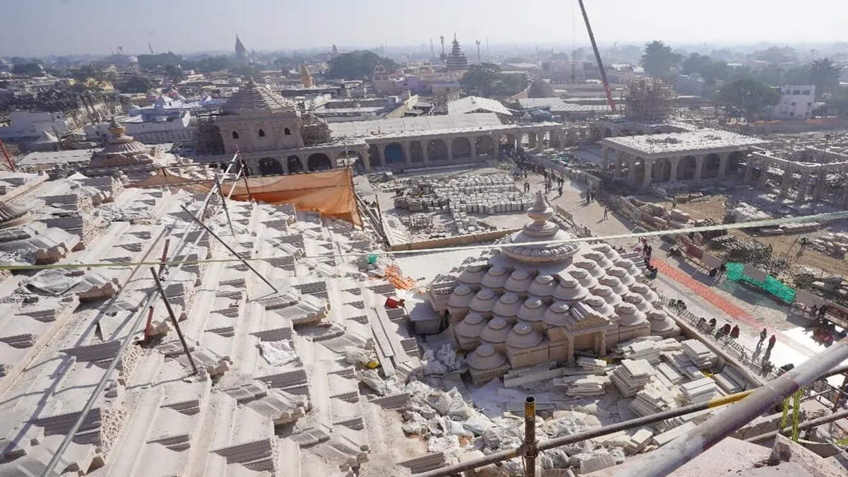 Work on the cover of the ram -temple of Ayodhya begins