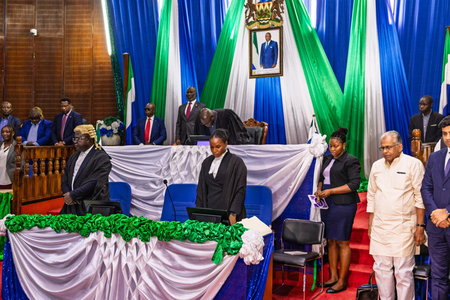 Silence stopped in the parliament of Sierra Leone in memory of the victims of the Pahalgam terror attack