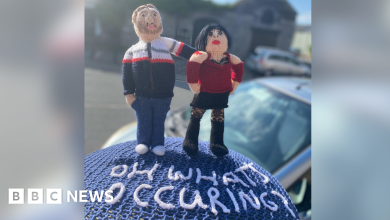 hay-on-whye-festival-gavin-&-stacey-postbox-topper-vandalked