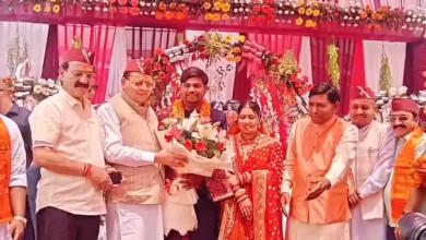 CM Dhami reached Ghansali at the wedding of Mla Shakti Lal Shah’s son, Blessed Bride and Groom