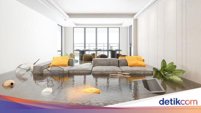 Flooding in South Tangerang, mothers and babies with rubber boats are evacuated