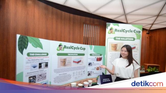 Gracelyn, this high school student created a microplastic free paper coffee cup