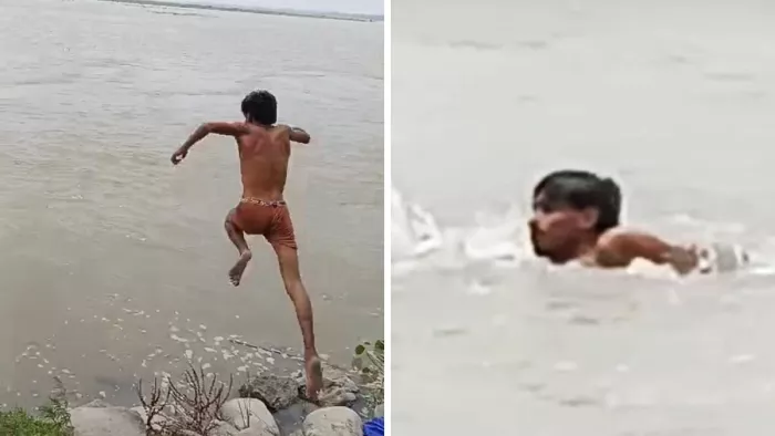 The head of the pulley got on the head … The youth drowned as soon as he jumped into the Ganges, there was chaos, viral video – obsession of the haspeel is drowned deadly youth in ganga during filming video