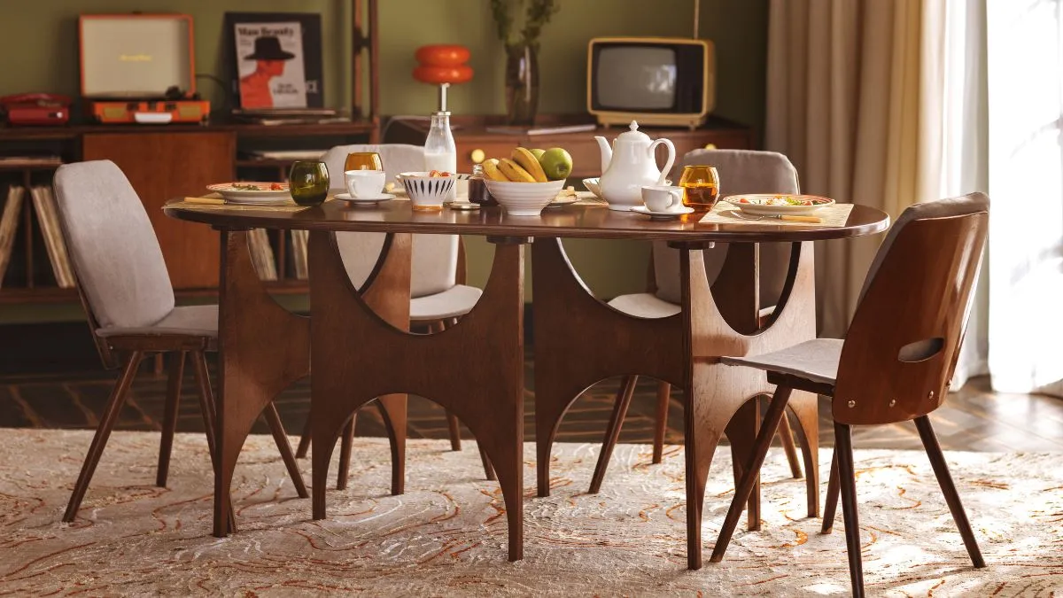 Luxury Dining Table 6 -seat: Made with Sheesham Wood for an aesthetic look