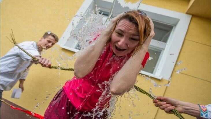 In this country a unique festival is celebrated Monday, and boys do this job with a favorite girl