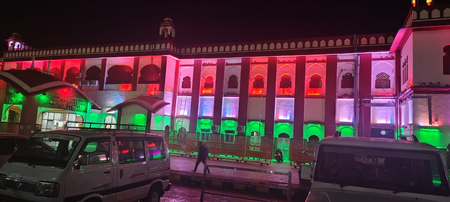 Ajmer Railway Station Shine with Tricolor Light in honor of Operation Sindoor