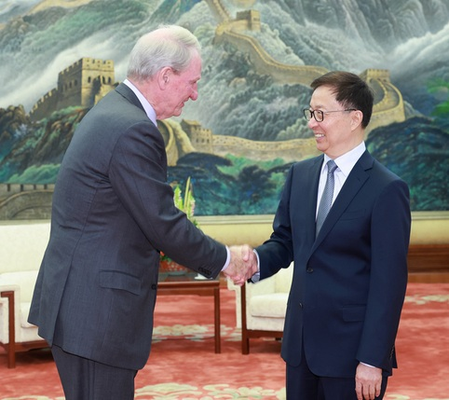 Han Cheng met Wagner, chairman of the Council of Invesco Group