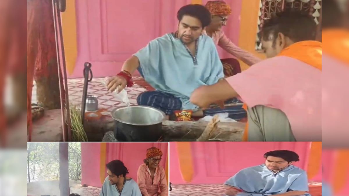 Bageshwar Dham Baby Video: Baby Bageshwar made tea on the stove