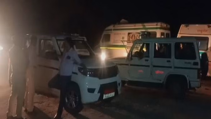 Gravel Mafia attacked police in Sawai Madhopur, vehicle set fire to the death of the tractor driver