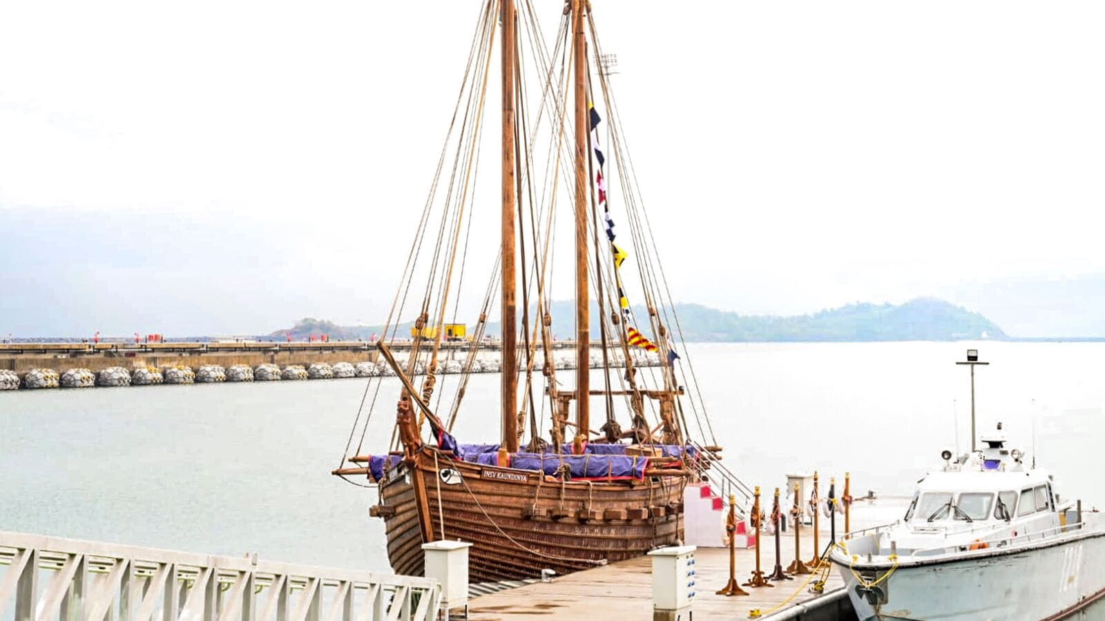 Indian fleet induk the traditionally built insv kaundinya- a relaxation of the 5th-century ship | Today news