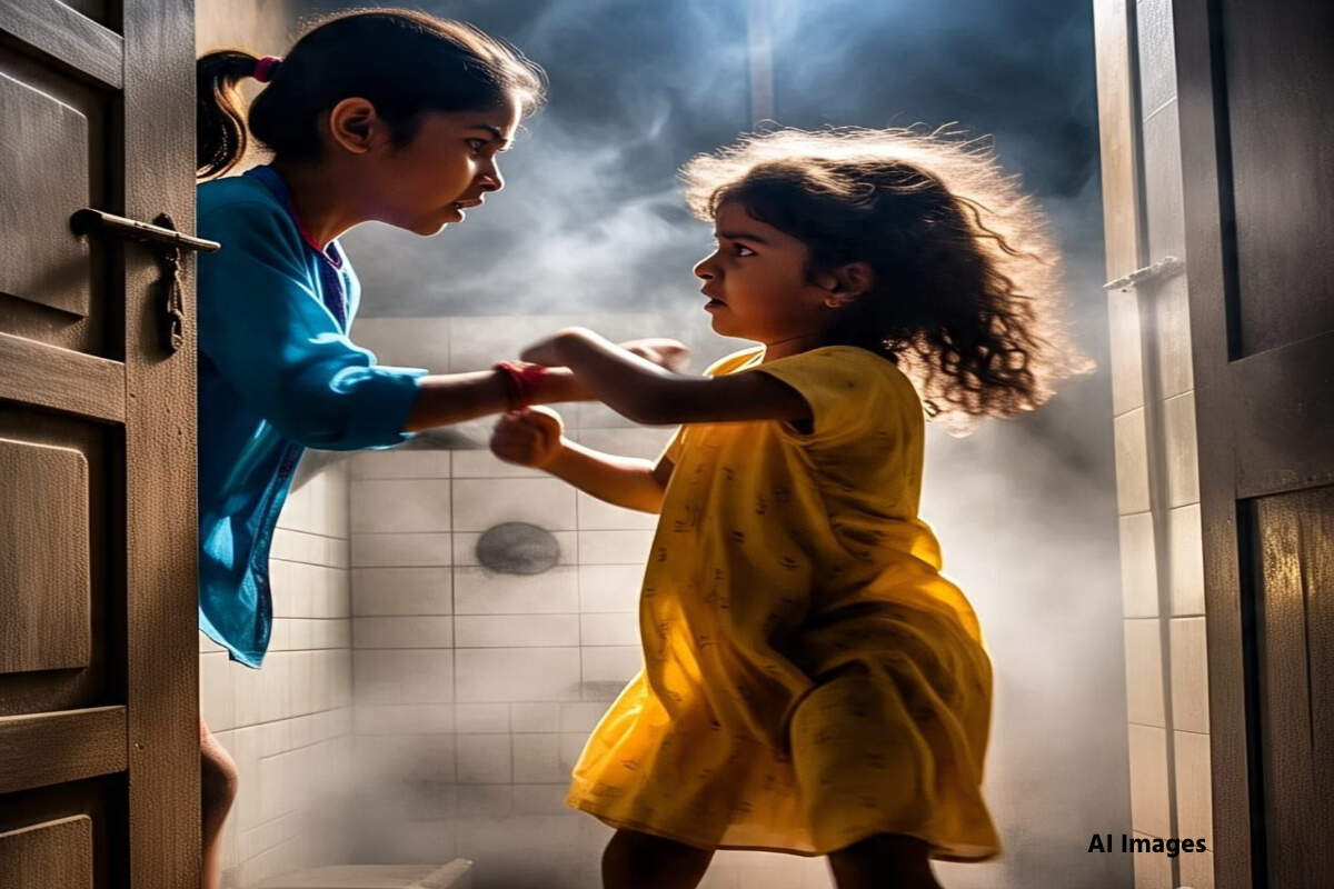 In MP, an 8 -year -old girl hit a 5 -year -old girl a lot, and in the question