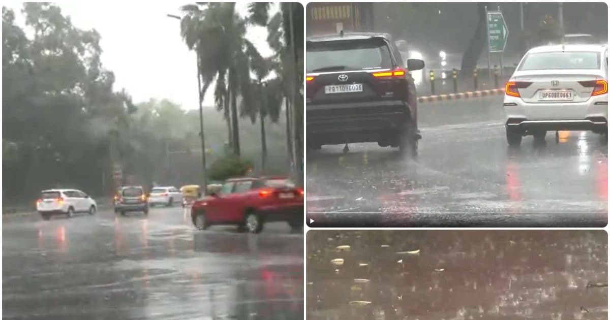 Heavy rain after a strong storm in Delhi-NCR, winds run at a speed of 76 km