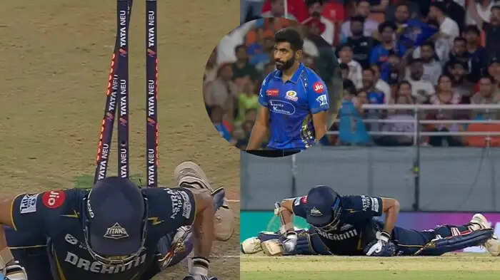 Ball in the middle of the legs, the Yorker -King Jasprit Bumrah overturned in a stroke card