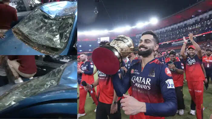 Outside the Bengaluru Stadium, luxury car garbage, plunged fans in RCB celebrations, made a junk, watching video