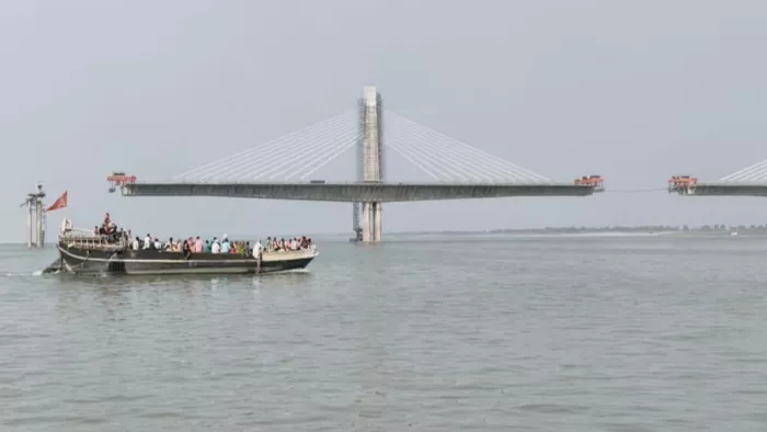 Aguwani -Jagavinath Dham Mahasetu then starts again, the target of work in 18 months – Khagaria News Aguani Ajgaevinath Mahasetu Construction resume resume