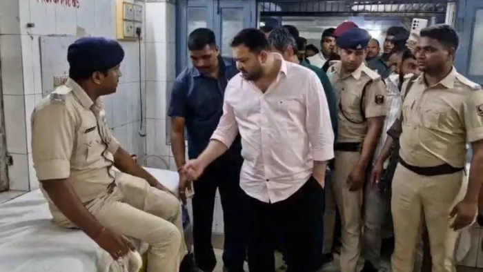 Bihar: Bal Children Survivor Survivor Savior Tejaswa Yadav, Khile by Mari Jordar Tucker; 3 driver and security personnel observers – Tejhwi Yadav Escort Vohicle hit by truck in Hajipur Security Injun