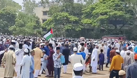 Palestinian flag was raised after Namaz in Nashik, police began investigating