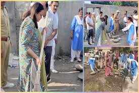 District collector Tina Dabi herself shovel in Barmer, see Cleaniness Campaign under the ‘NATO BARMER’ campaign in video, raised