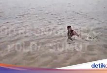 The seconds of the ‘Durian’ methamphetamine courier in the Asahan River when they were ambushed