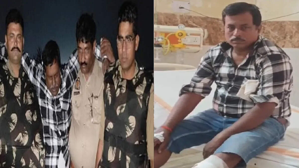 HistoryHeater Dinesh Nishad murder case arrested in Gorakhpur was arrested, shot in a meeting with police