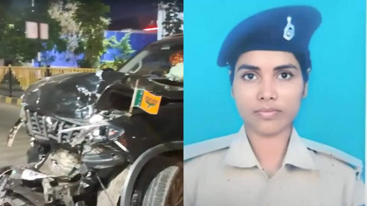 Policemen changed vehicles, then a high velocity car collided, 1 dead, painful incident captured in camera
