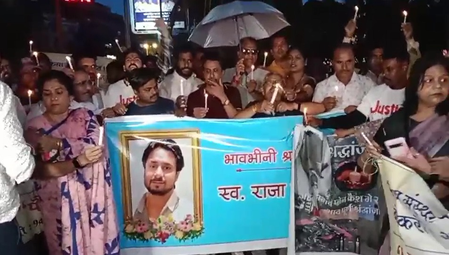 Raja Raghuvanshi Murder Case: Family and City People took out Candle March in Indore, and the claim for accused of accused of accused