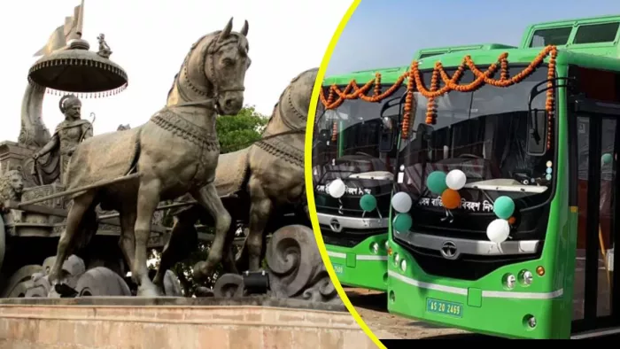 Electric buses will drive in Kurukshetra, Gate and Chowk to be built on the theme of Mahabharata; Six major announcements for DharmanAgri -Electronic buses run in Kurukshetra -Gate -squares built on the theme of Mahabharata Six major announcements made fo
