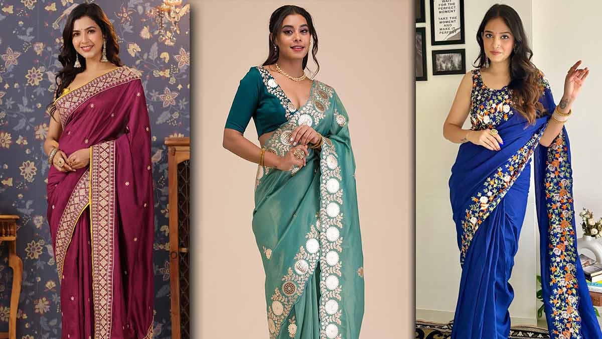 These 3 types of embroidery boundary saris should be in the wardrobe, see photos