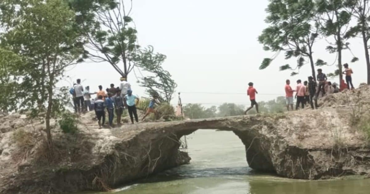 Dam broken in gopalpur of Siwan, recovery on war foot, fear of crop loss due to water that is in low locations in